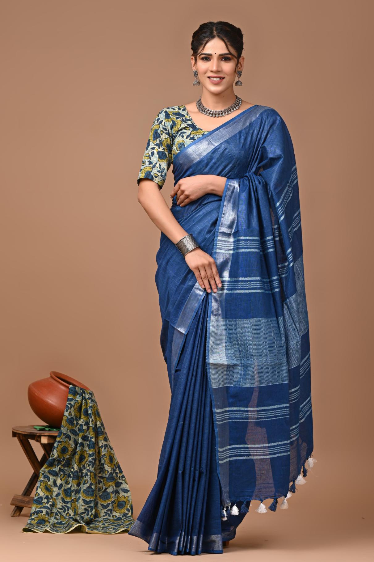 Ink blue lucknowi saree| stylebypanaash good saree