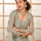 Ice Blue Heavy Embroidered Net Lehenga Choli With Dupatta