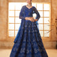 Royal Blue Heavy Embroidered Net Lehenga Choli With Dupatta