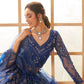 Royal Blue Heavy Embroidered Net Lehenga Choli With Dupatta