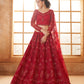 Bridal Red Heavy Embroidered Net Lehenga Choli With Dupatta