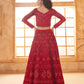 Bridal Red Heavy Embroidered Net Lehenga Choli With Dupatta