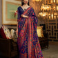 Navy Blue Kashmiri Kani Jamewar Saree