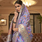 Heather Purple Kashmiri Kani Jamewar Saree