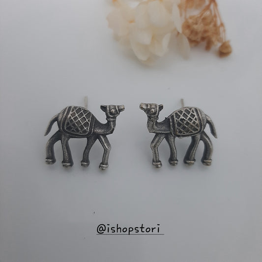 Antique Camel Statement Earrings