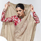 Porcelain Ivory Crush Tissue Silk Saree Designer Blouse