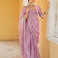 Pastel Purple Tissue Silk Saree