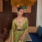 Sheen Green Organza Silk Saree