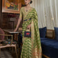 Sheen Green Organza Silk Saree