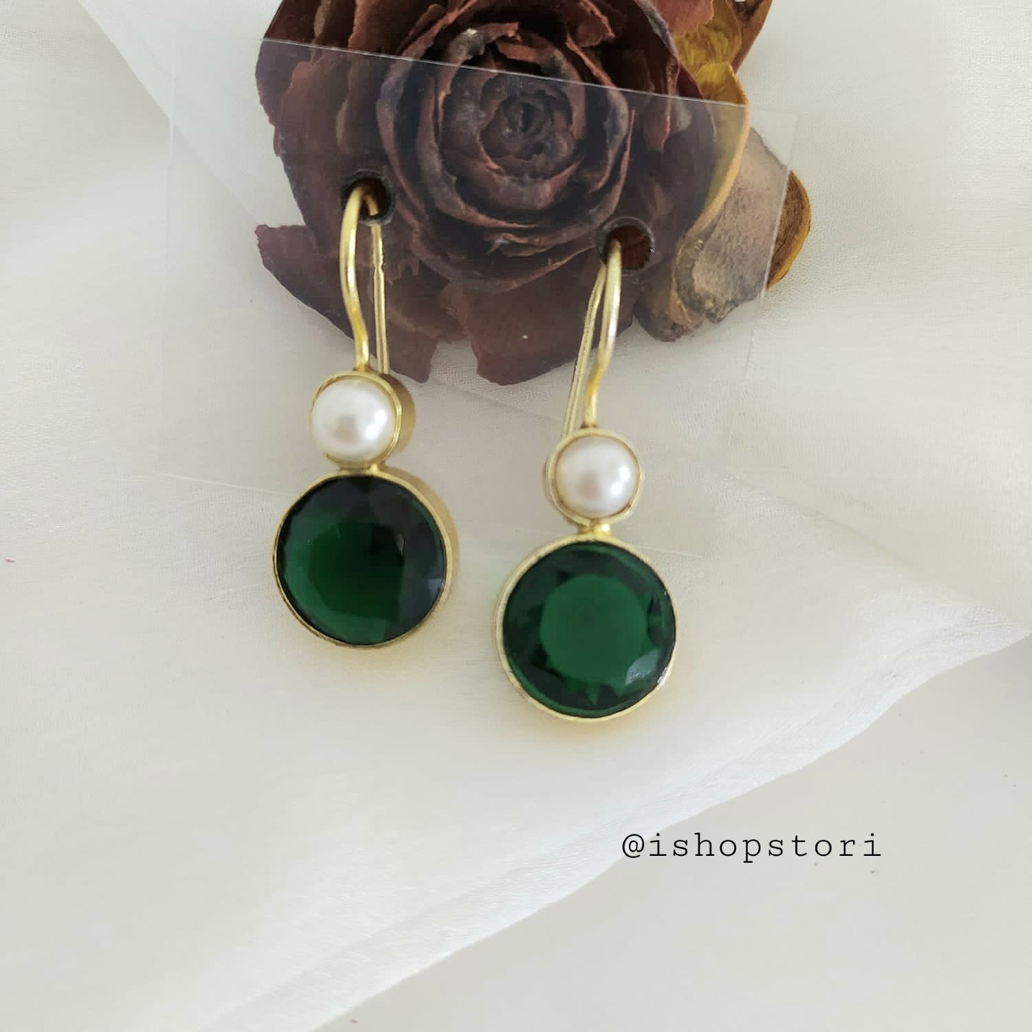 Zenaida Pearl & Stone Drop Earrings