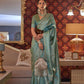 Greenish Blue Brocade Woven Kanjivaram Silk Saree