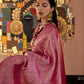 Pink Brocade Woven Kanjivaram Silk Saree