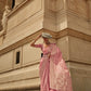 Light Pink Handloom Woven Satin Silk Saree