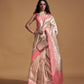 Peach Brocade Woven Kanjivaram Silk Saree