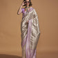 Lavendar Brocade Woven Kanjivaram Silk Saree