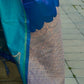 Peacock Blue Satin Silk Saree