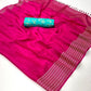 Hot Pink Soft Silk Saree With Brocade Blouse