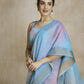 Oceanfoam Blue Multicolor Silk Saree