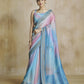 Oceanfoam Blue Multicolor Silk Saree