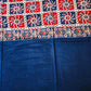 Indigo & Red Ajrakh Cotton Mulmul Saree