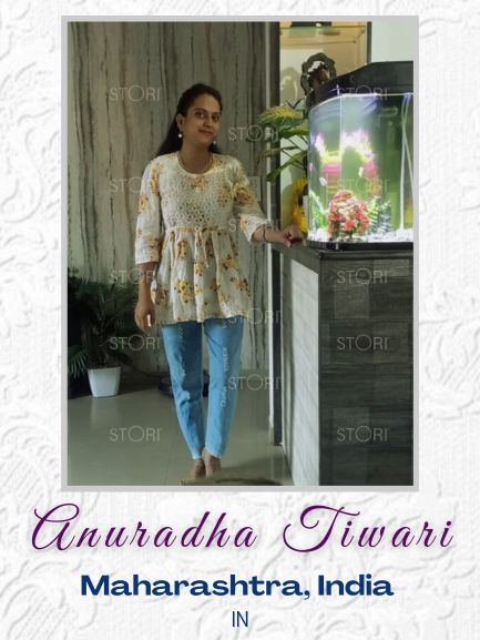 Anuradha Tiwari in Floral Printed Cotton Mulmul Chikankari Short Kurti with Dori