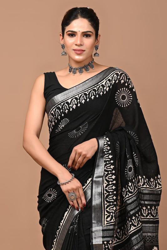 Black sarees online on sale- STORI