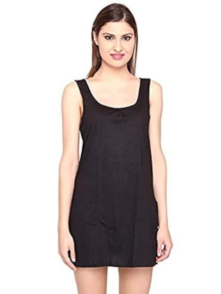 Black Cotton Short Inner Slip