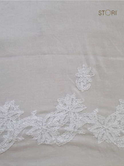 Hand Embroidered Cotton Mulmul Lucknowi Chikankari Dupatta