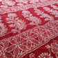 Deep Red Noor Full Jaal Hand Embroidered Lucknowi Chikankari Saree