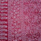 Deep Red Noor Full Jaal Hand Embroidered Lucknowi Chikankari Saree