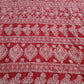 Deep Red Noor Full Jaal Hand Embroidered Lucknowi Chikankari Saree