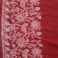 Bridal Red Noor Full Jaal Hand Embroidered Lucknowi Chikankari Saree