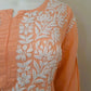 Kaaya Peach Modal Chikankari Kurti