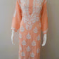 Kaaya Peach Modal Chikankari Kurti