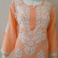 Kaaya Peach Modal Chikankari Kurti