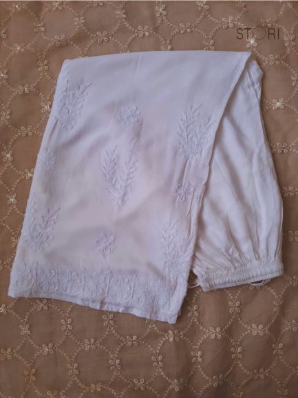 Pinaka Aari Work Lucknowi Chikankari Rayon Palazzo