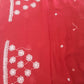 Bridal Red Surya Hand Embroidered Lucknowi Chikankari Saree