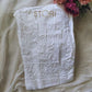 Machine Crafted White Lucknowi Chikankari Lycra Pants - Big Size