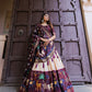  Printed Patola Dola Silk Lehenga Choli Set With Foil Work