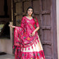  Printed Patola Dola Silk Lehenga Choli Set With Foil Work