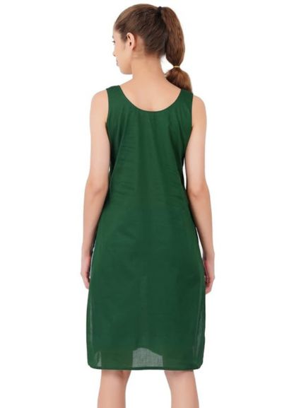 Green Cotton Long Inner Slip