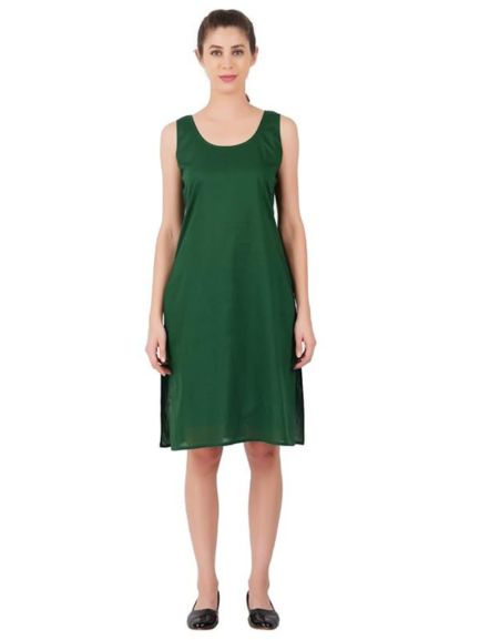 Green Cotton Long Inner Slip