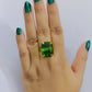 Green Glossy Stone Finger Ring