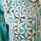 Floral Seagreen Printed Cotton Mulmul Chikankari Short Kurti with Dori