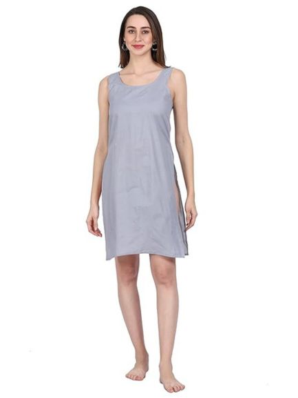 Grey Cotton Long Inner Slip