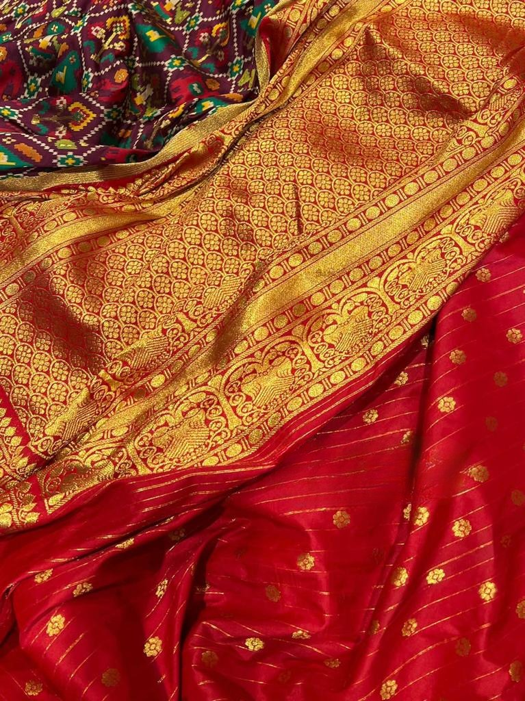 Mystic Magenta Woven Patan Patola Pure Silk Saree