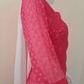 Havoka Rani Pink Georgette Tone-to-Tone Chikankari Kurti With Inner