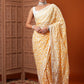 Yellow Embroidered Organza Silk Saree