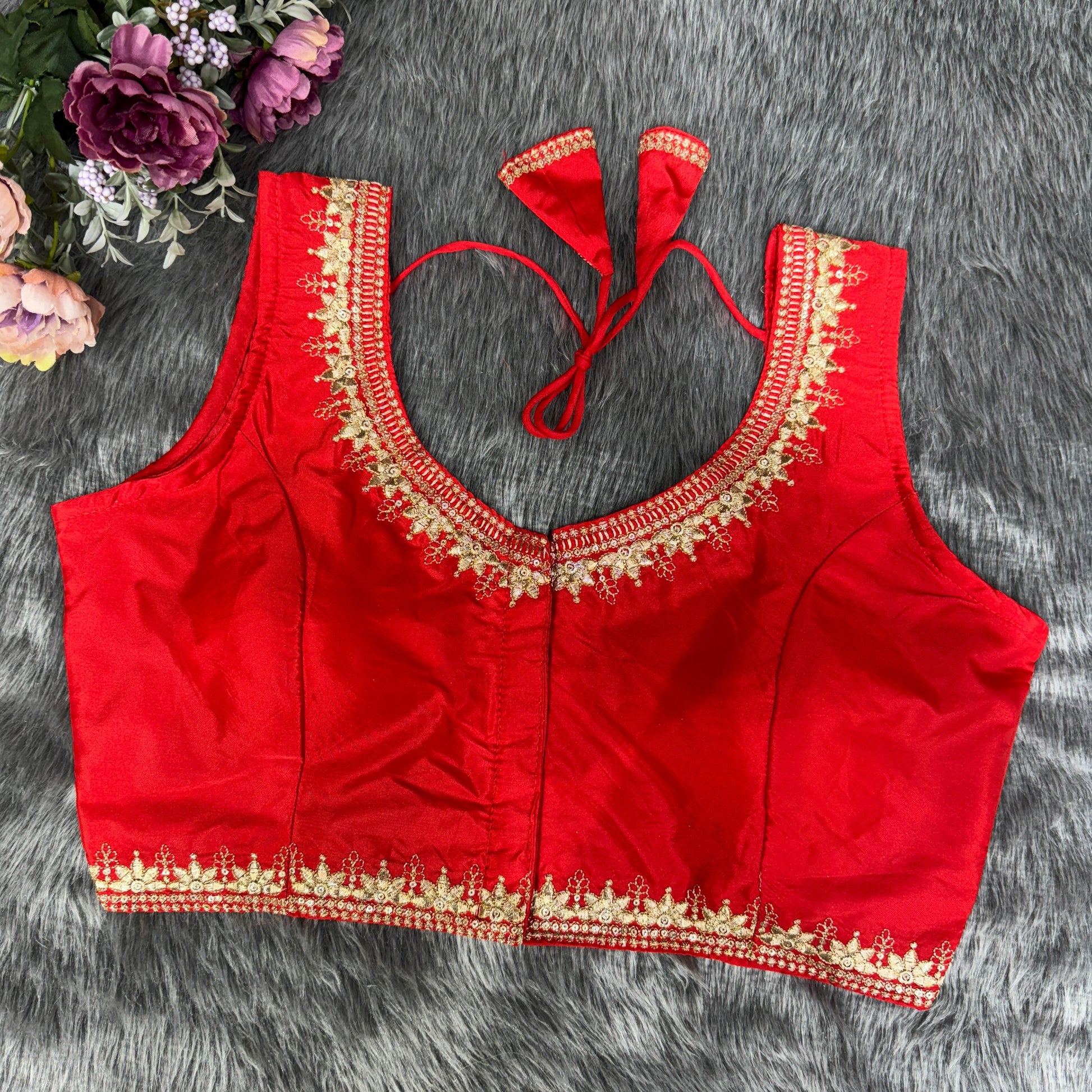 Pattu Silk Blouse With Zari Embroidery