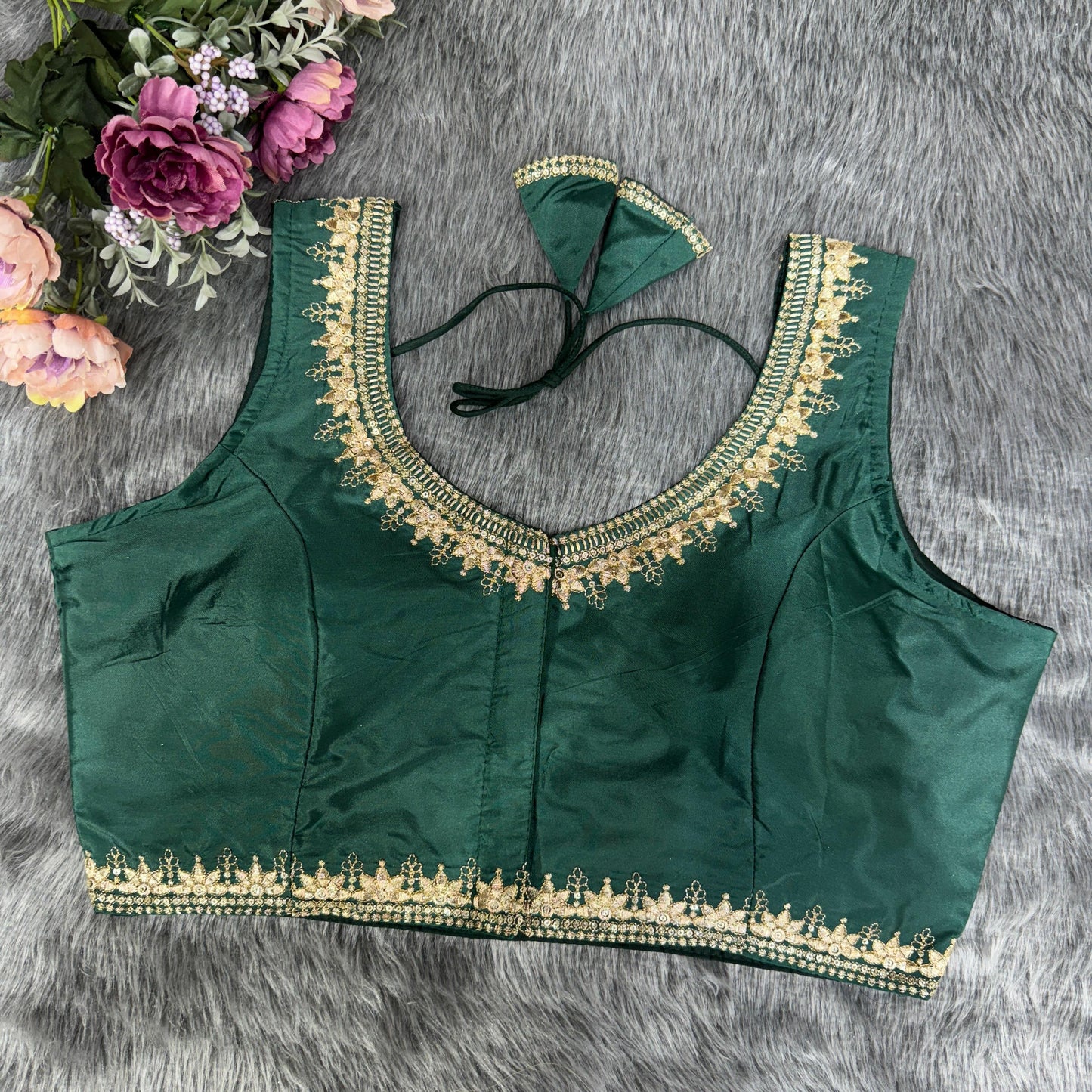 Pattu Silk Blouse With Zari Embroidery